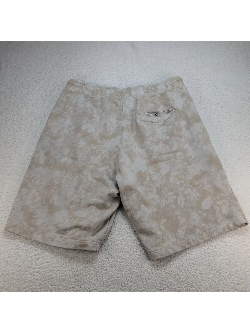 Jordan Mens XXL Beige Tie Dye Fleece Sweat Shorts Air Jordan Wings Drawstring